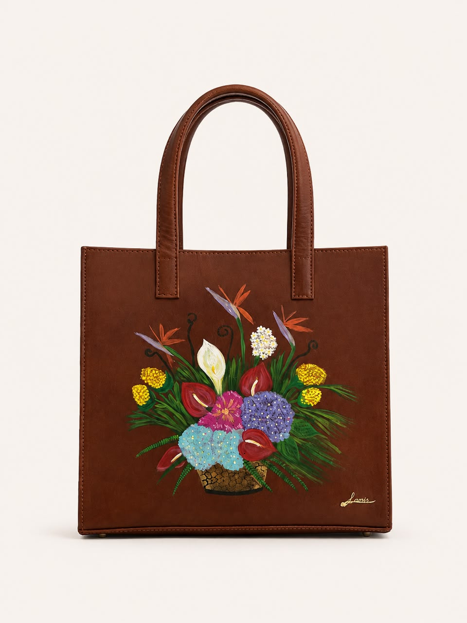 Lamis Tote Bag - Tan Brown